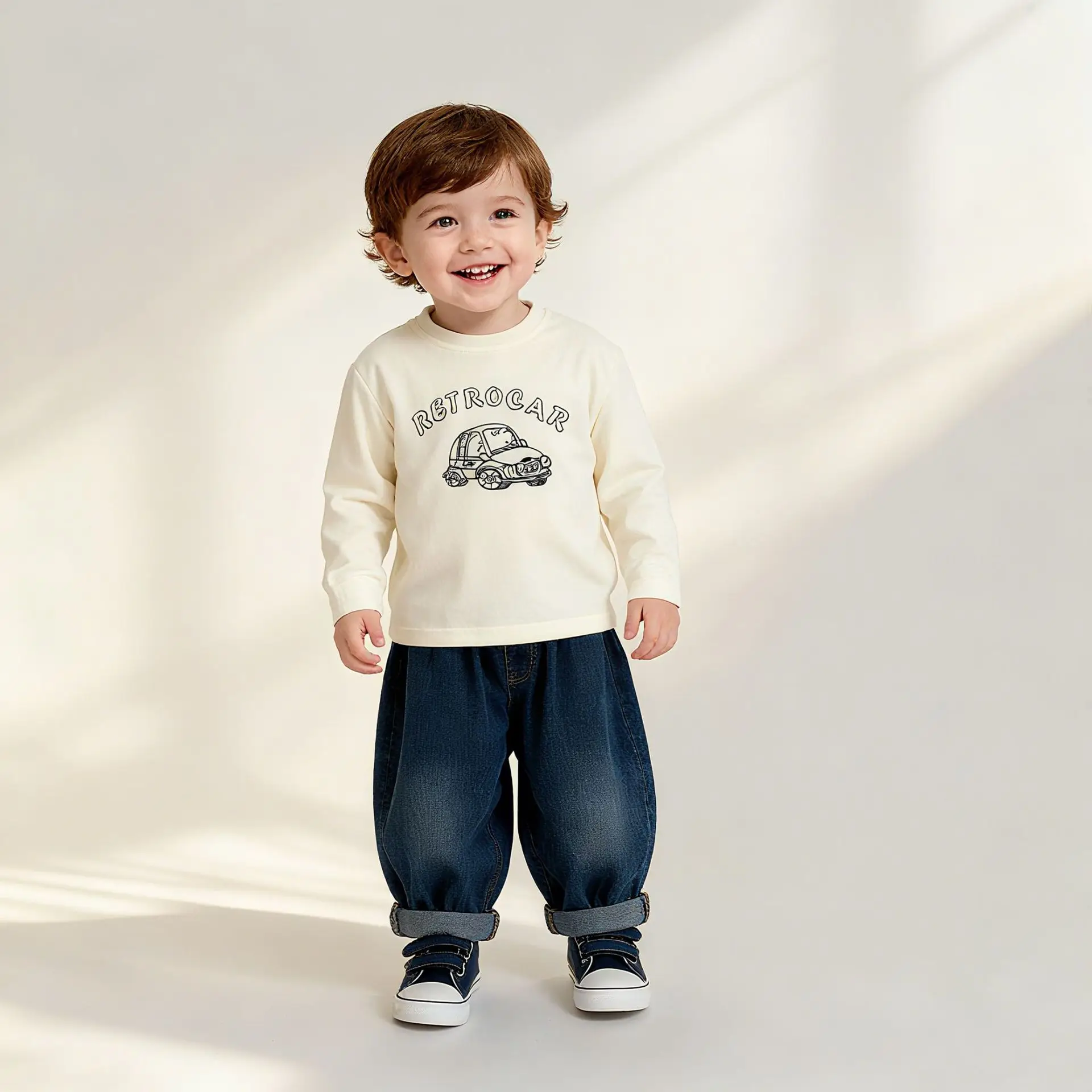 Children's Blue Cartoon T-Shirt 0-5Yr Autumn - Image 3