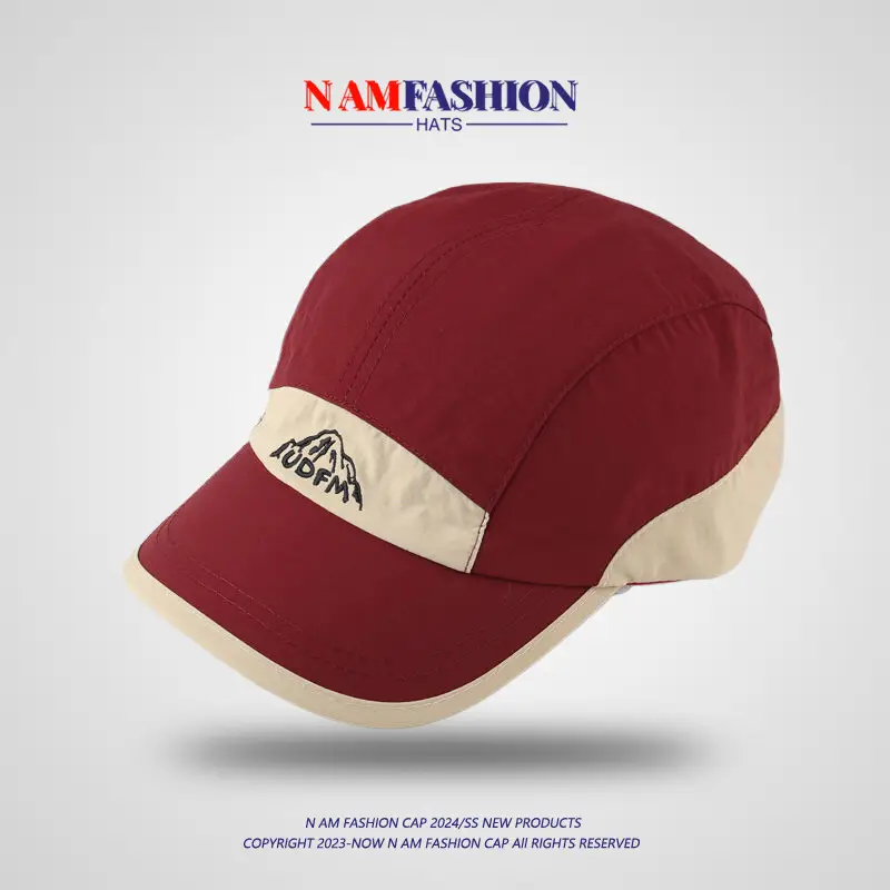 Men's White Embroidered Baseball Cap Summer Sunscreen — feature 10