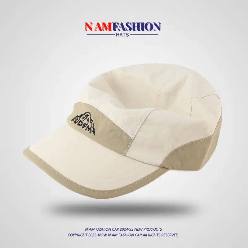 Men's White Embroidered Baseball Cap Summer Sunscreen — feature 17