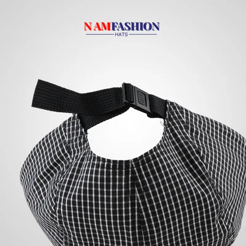Plaid Hip-hop Lace-up Windproof Cap for Men — feature 5