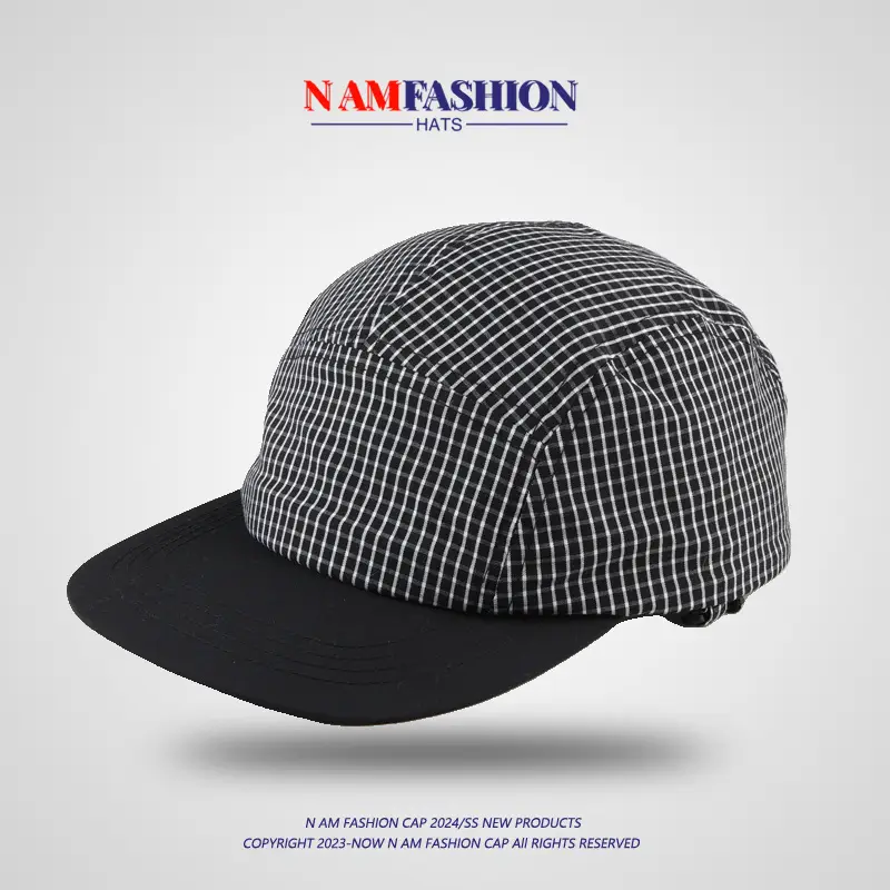 Plaid Hip-hop Lace-up Windproof Cap for Men — feature 6