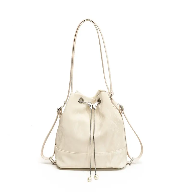 Green Drawstring Shoulder Bag for Women 2024