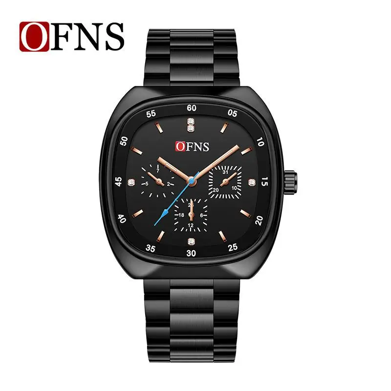 Ofns Square Silicone Quartz Watch for Men Women - Image 7