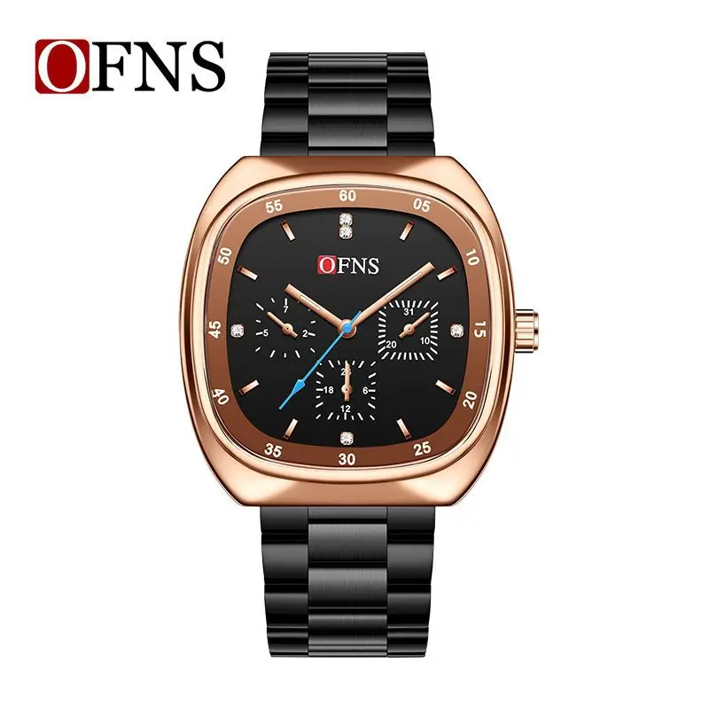Ofns Square Silicone Quartz Watch for Men Women - Image 8