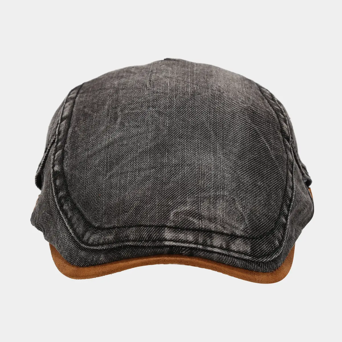 Denim Men Retro Brim Cap Grey Autumn Hat