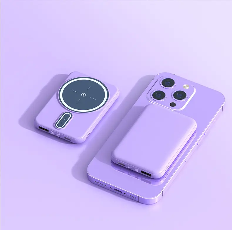 New wholesale ultra-thin mini Magsafe magnetic wireless charging treasure 10000 mA large capacity mobile power — feature 20