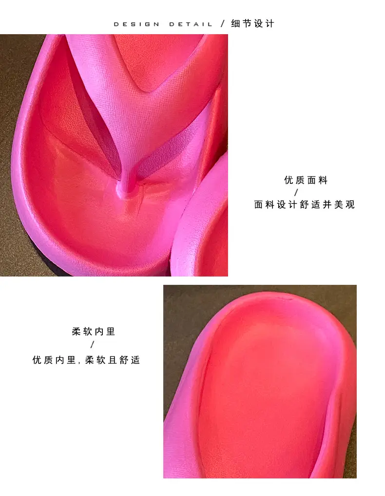 Women's Flip-Flops, Summer Height-Increasing Thong Sandals, Non-Slip, Comfortable with a Cushioned Feel, Suitable for Foreign Trade, Beach Sandals, Thick-Soled Cool Slippers — feature 5