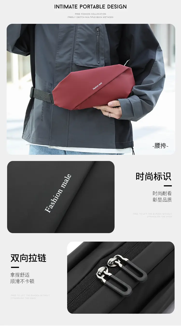 Men's Black Crossbody Phone Bag 2024 — feature 12