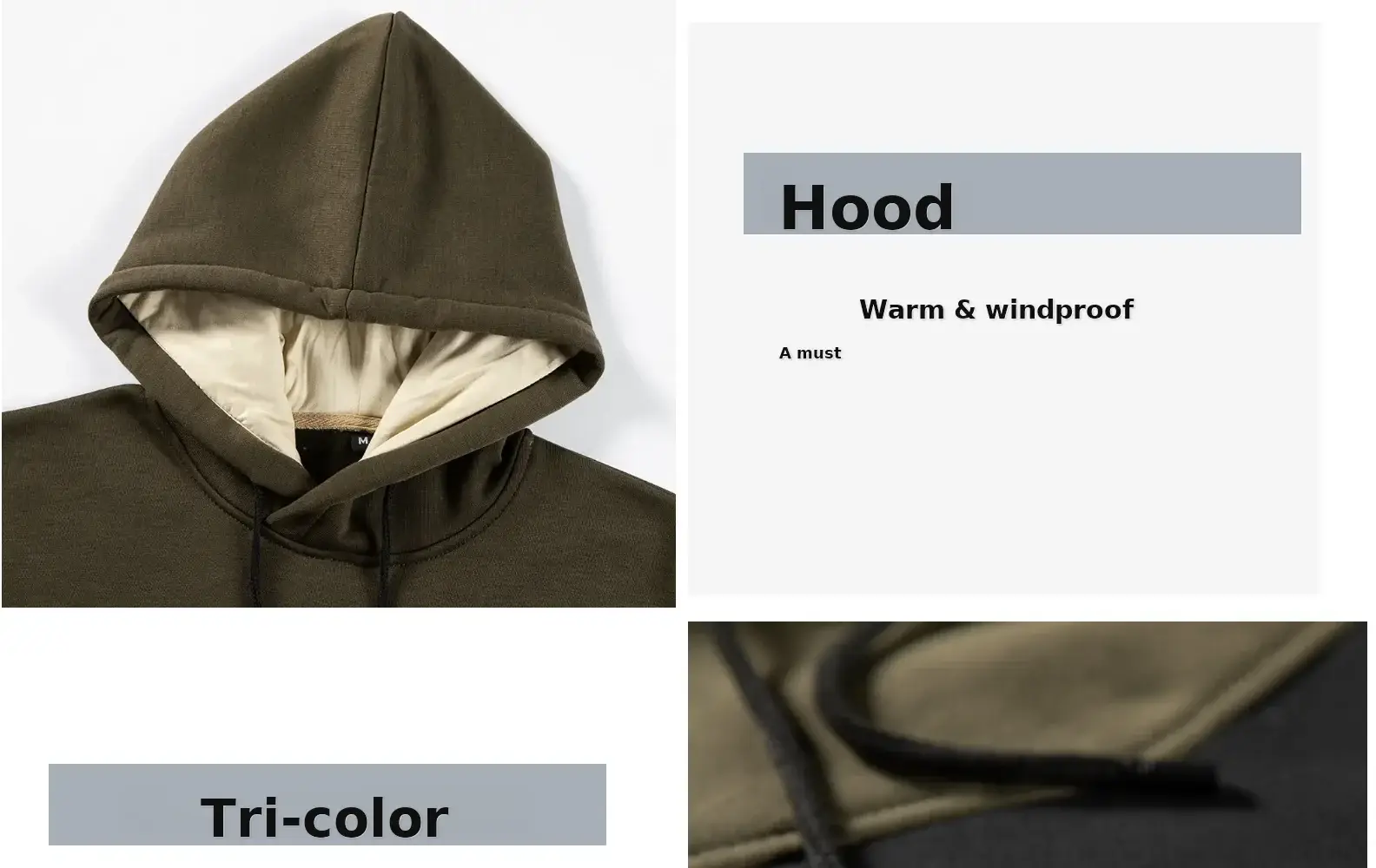 Men Cross-Color Hooded Sweatshirt & Sweatpants Set — feature 2