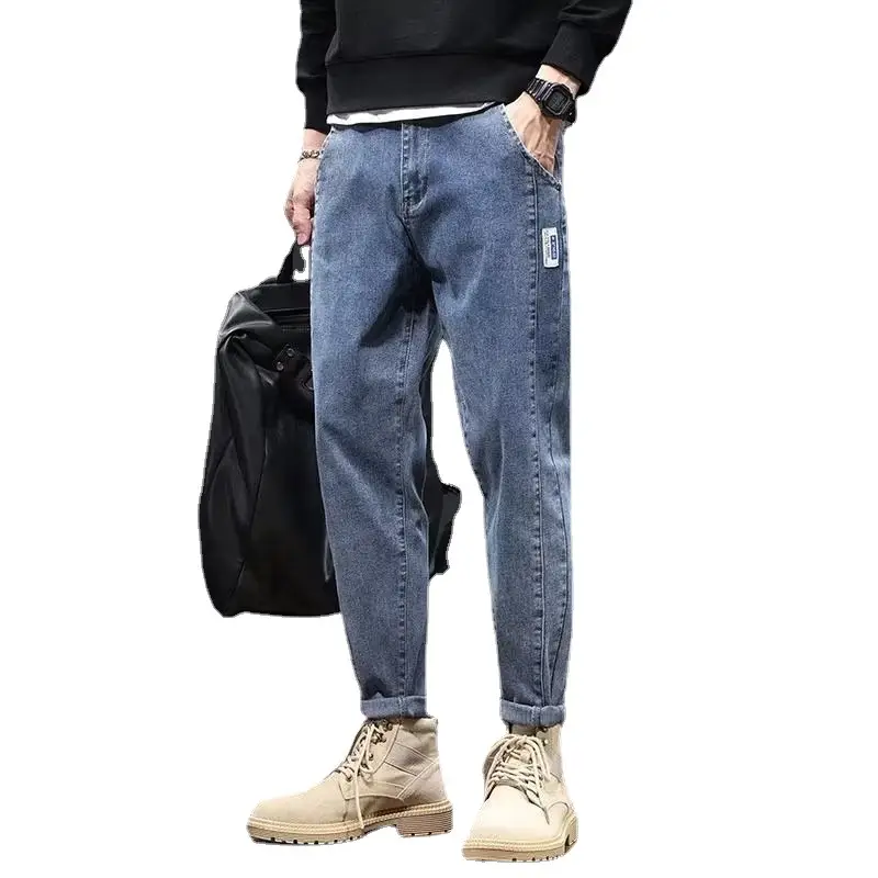 Men Blue Denim Straight Fit Jeans High Street Casual Wear - Image 9