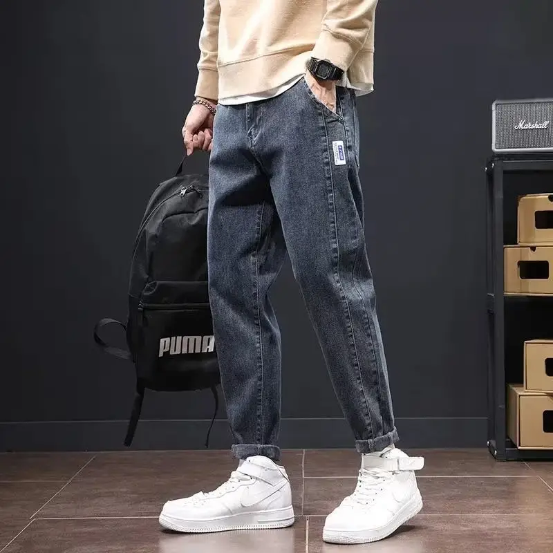 Men Blue Denim Straight Fit Jeans High Street Casual Wear — feature 10