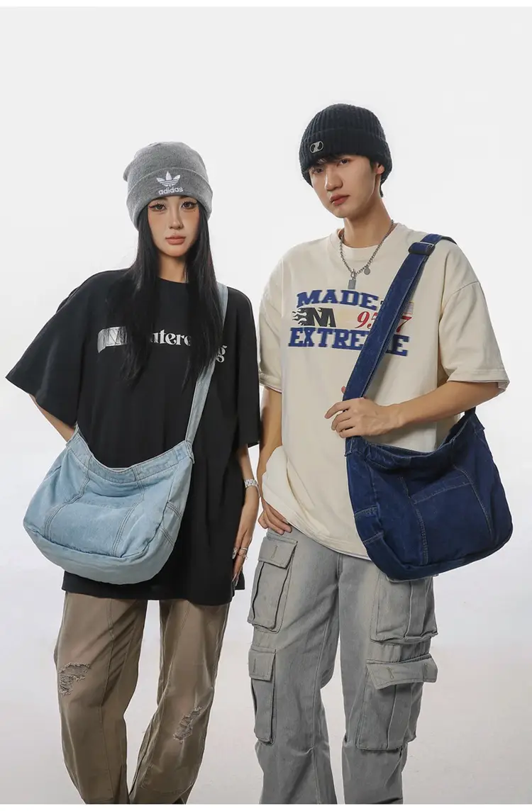 Japanese Style Light Blue Denim Crossbody Bag for Women — feature 20