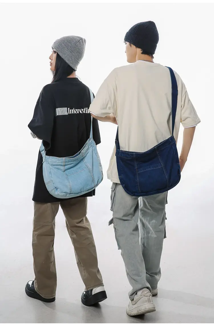 Japanese Style Light Blue Denim Crossbody Bag for Women — feature 25