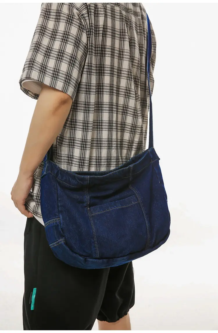 Japanese Style Light Blue Denim Crossbody Bag for Women — feature 35