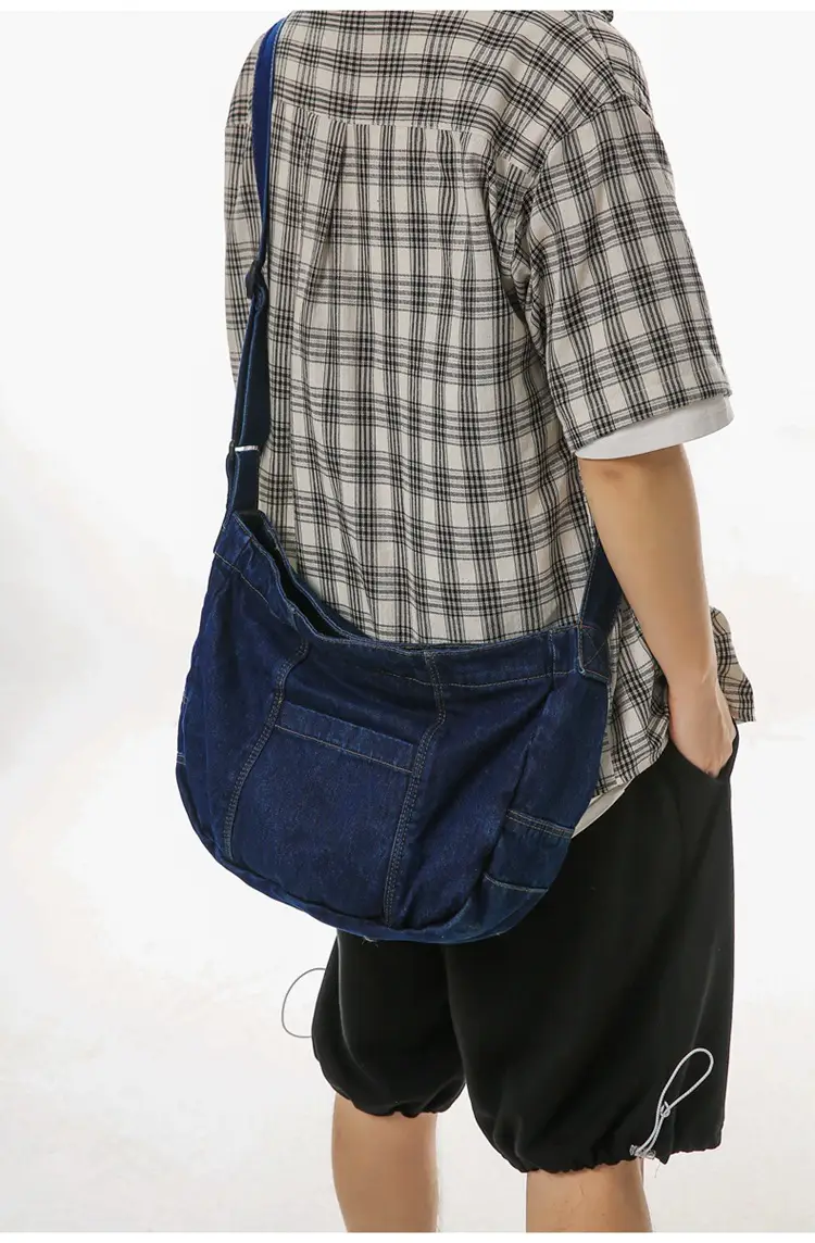 Japanese Style Light Blue Denim Crossbody Bag for Women — feature 36