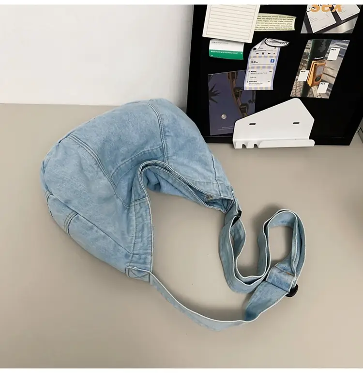 Japanese Style Light Blue Denim Crossbody Bag for Women — feature 41