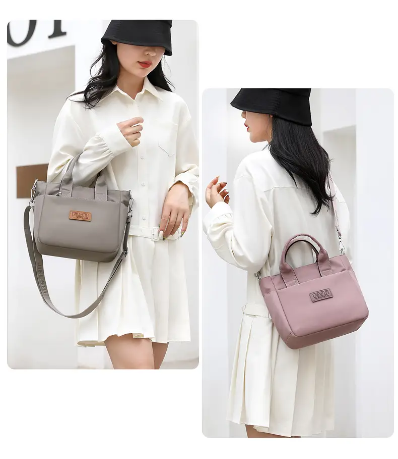 Korean Style Nylon Crossbody Bag Black Large Capacity — feature 18