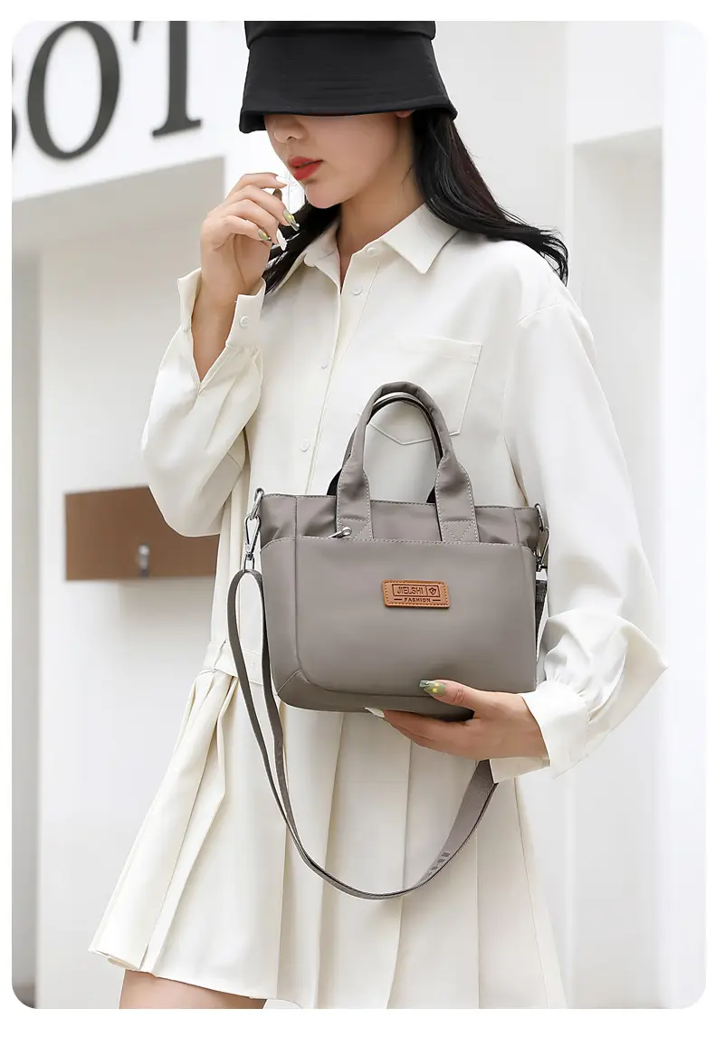 Korean Style Nylon Crossbody Bag Black Large Capacity — feature 19