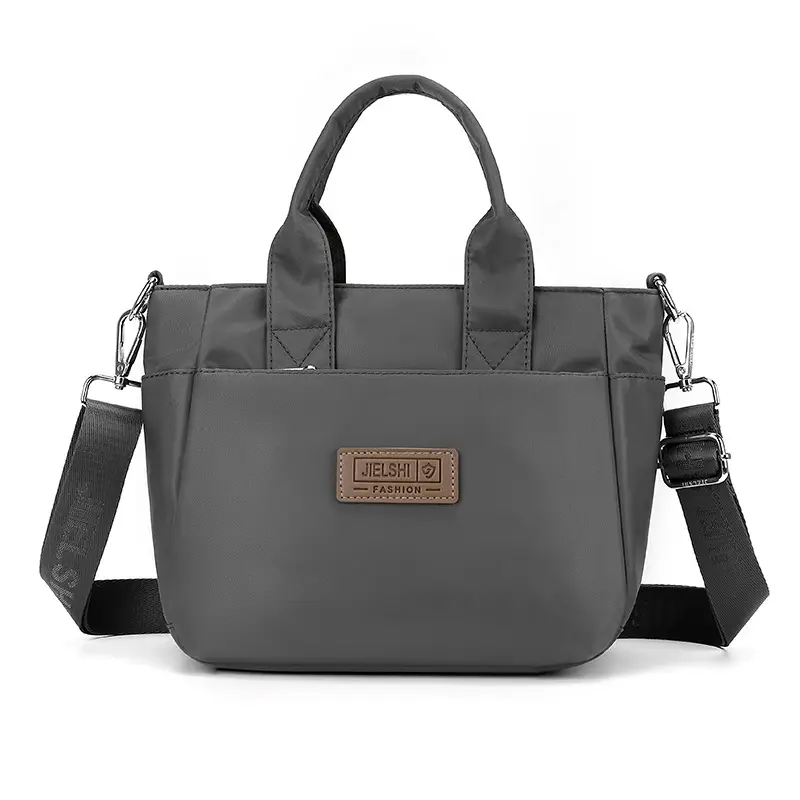 Korean Style Nylon Crossbody Bag Black Large Capacity