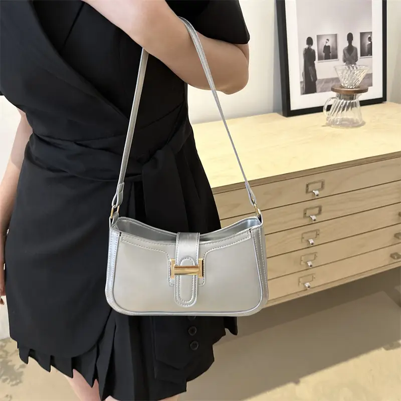 Textured Retro Belt Buckle Bag for Women 2024 - Image 7