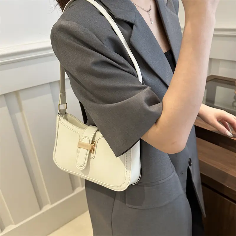 Textured Retro Belt Buckle Bag for Women 2024 - Image 8