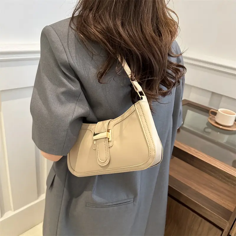 Textured Retro Belt Buckle Bag for Women 2024 - Image 9