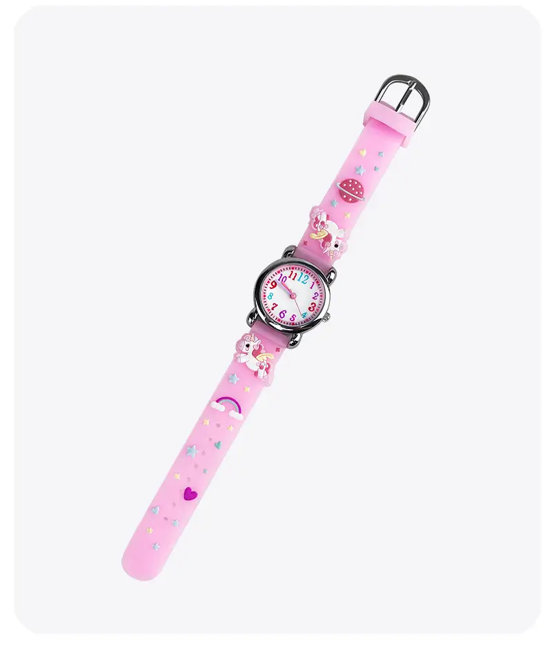 Waterproof Cartoon Silicone Girls Watch for Kids — feature 9