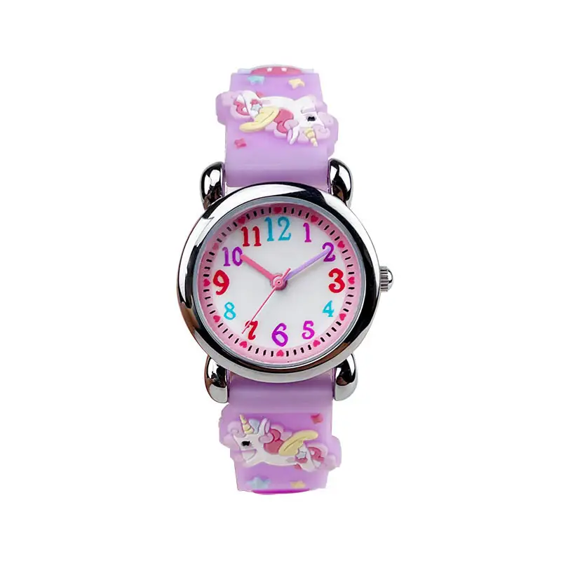 Waterproof Cartoon Silicone Girls Watch for Kids - Image 2