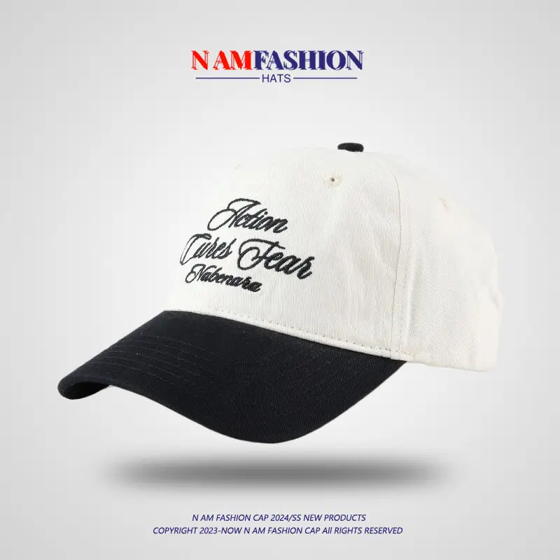 Women White Cotton Baseball Cap "Never Miss A Goal" Embroidery - Image 7
