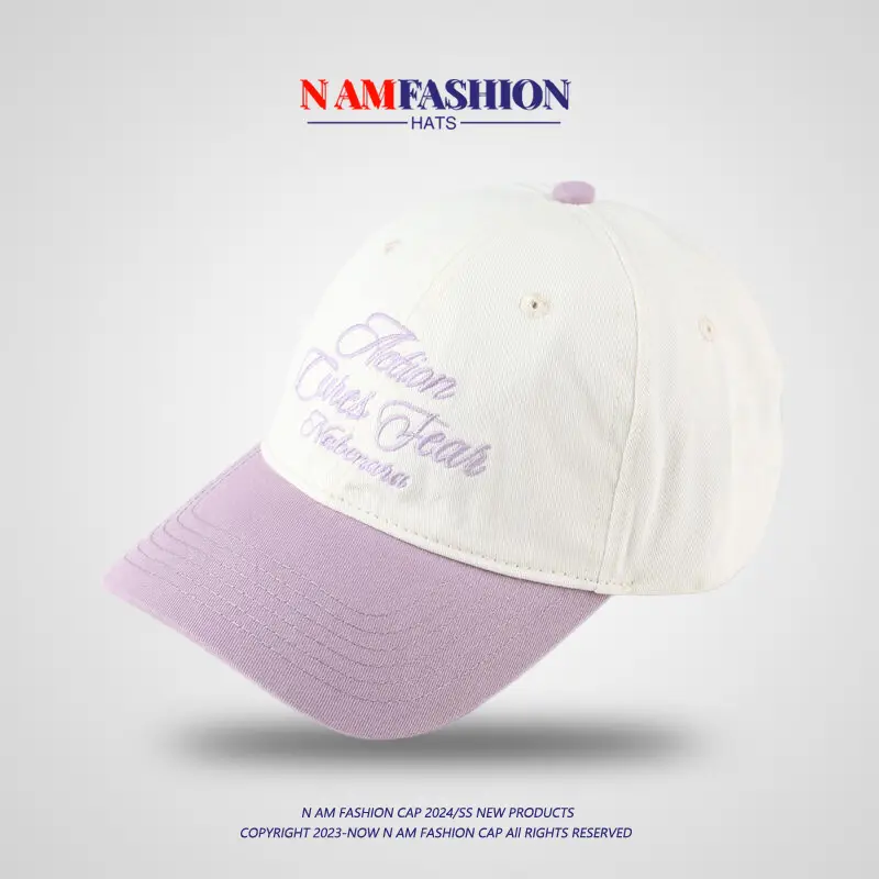 Women White Cotton Baseball Cap "Never Miss A Goal" Embroidery — feature 10