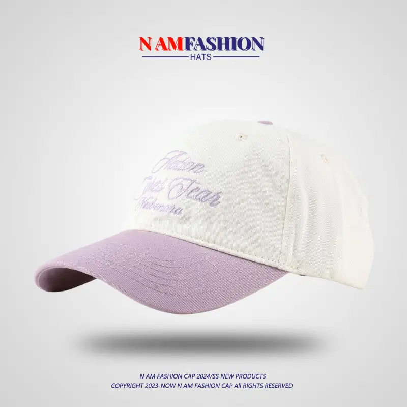 Women White Cotton Baseball Cap "Never Miss A Goal" Embroidery — feature 11