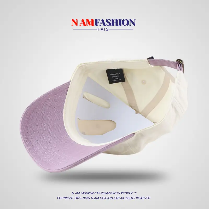 Women White Cotton Baseball Cap "Never Miss A Goal" Embroidery — feature 12