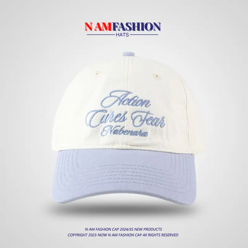 Women White Cotton Baseball Cap "Never Miss A Goal" Embroidery — feature 6