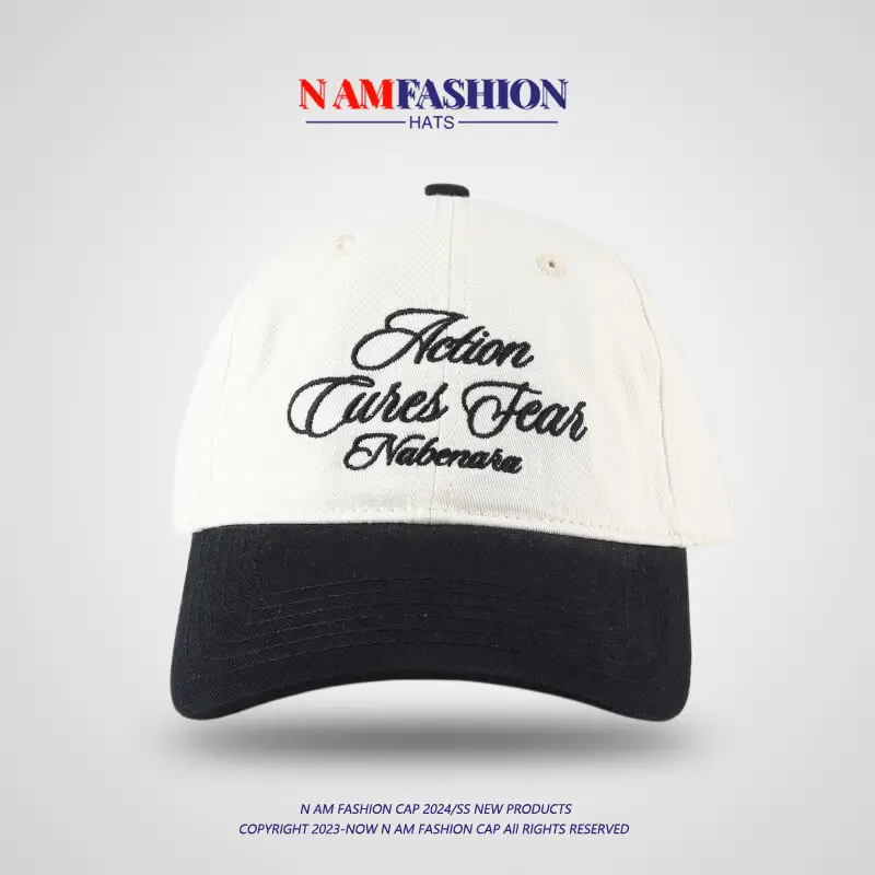 Women White Cotton Baseball Cap "Never Miss A Goal" Embroidery — feature 7