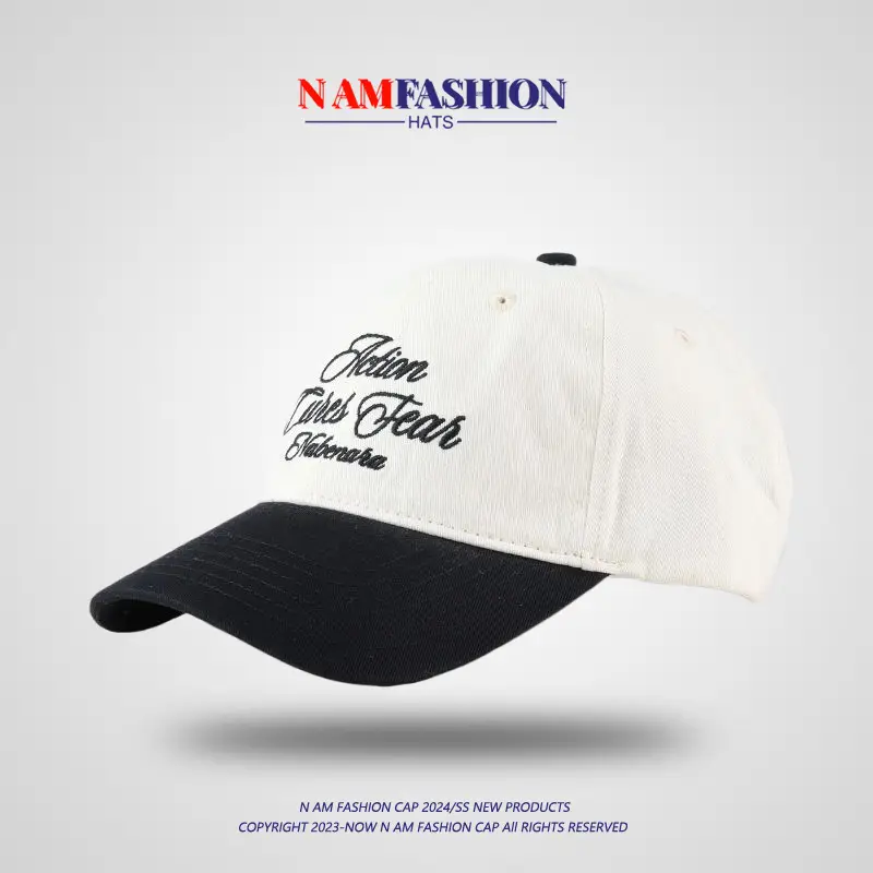 Women White Cotton Baseball Cap "Never Miss A Goal" Embroidery — feature 8