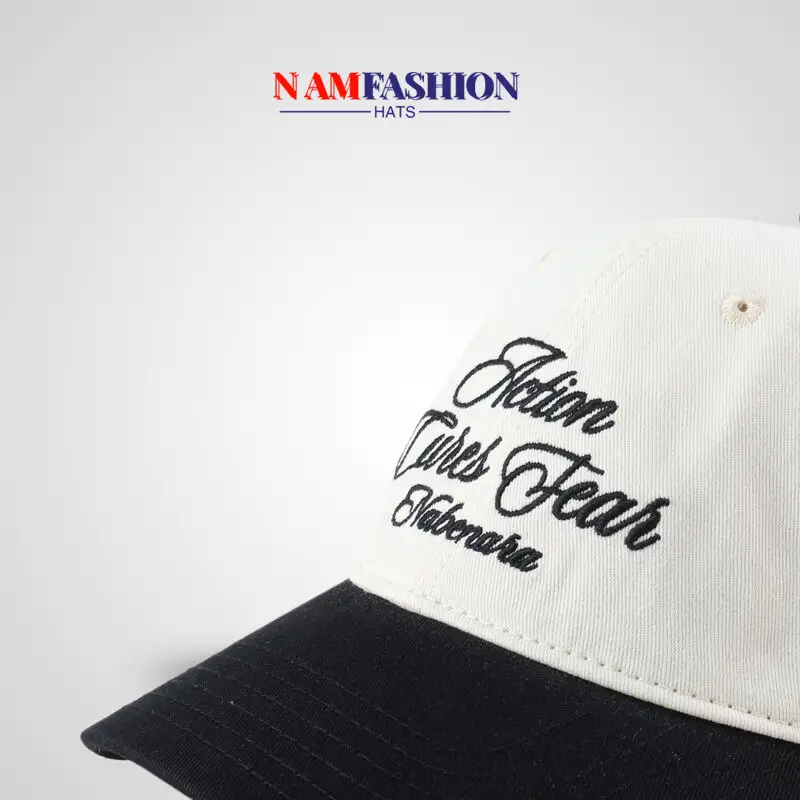 Women White Cotton Baseball Cap "Never Miss A Goal" Embroidery — feature 9
