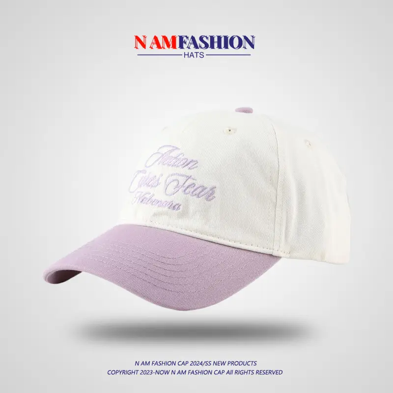 Women White Cotton Baseball Cap "Never Miss A Goal" Embroidery - Image 4