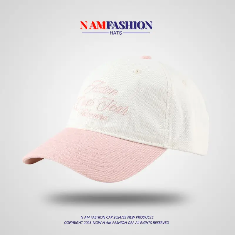 Women White Cotton Baseball Cap "Never Miss A Goal" Embroidery - Image 5
