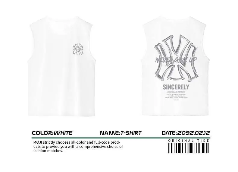 Men Sleeveless T-Shirt Black Passing Graphic Plus Size — feature 34
