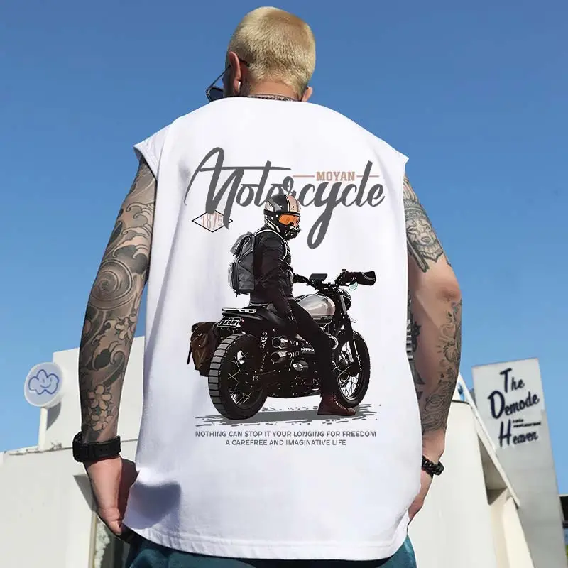 Men Sleeveless T-Shirt Black Passing Graphic Plus Size