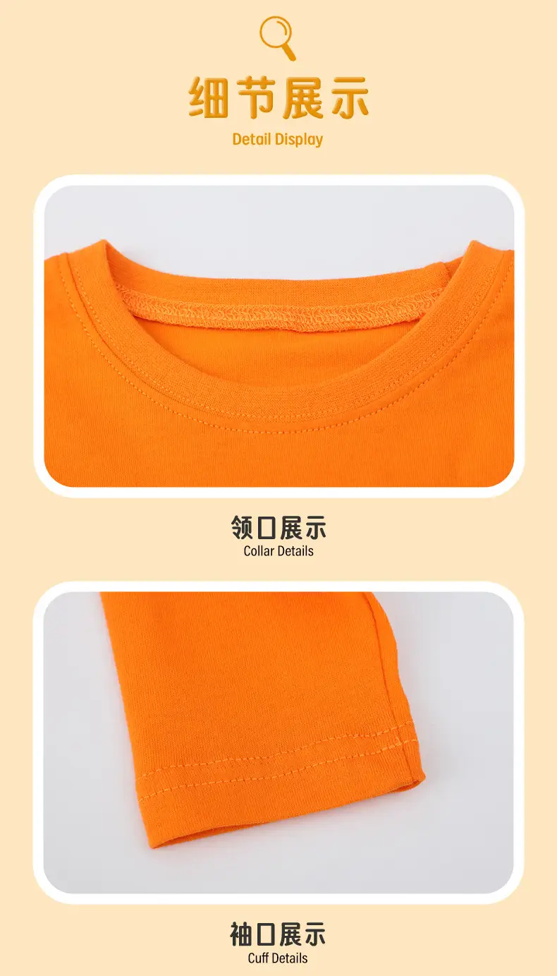 Orange Dinosaur Long Sleeve T-Shirt for Kids — feature 9