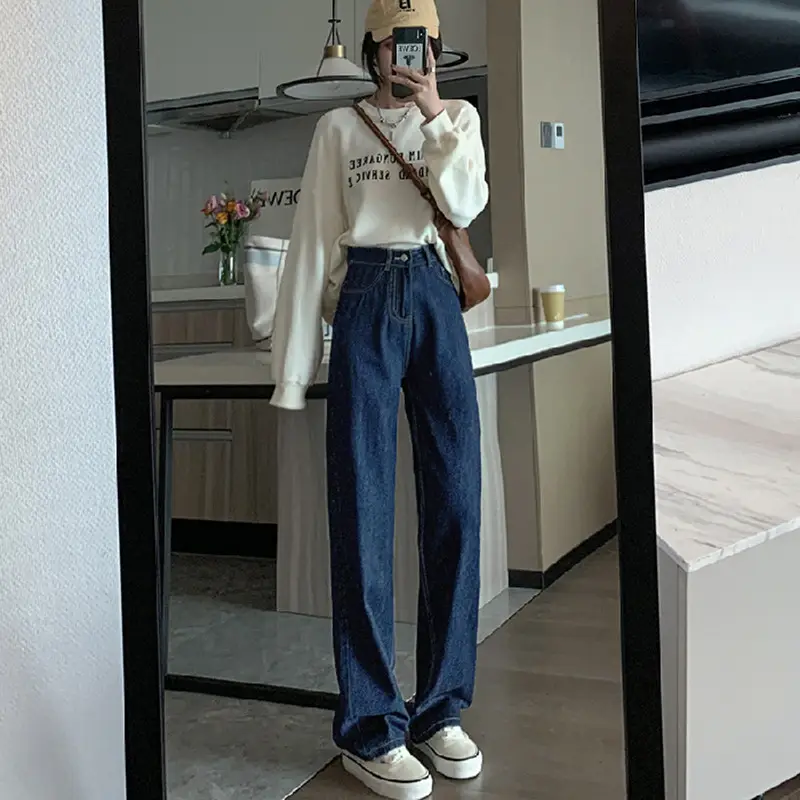 Wide-leg High-Waisted Jeans Women 2024 - Image 4