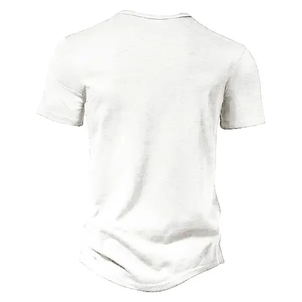 Men's Gray Bamboo Short Sleeve T-Shirt with Henry Collar — feature 7