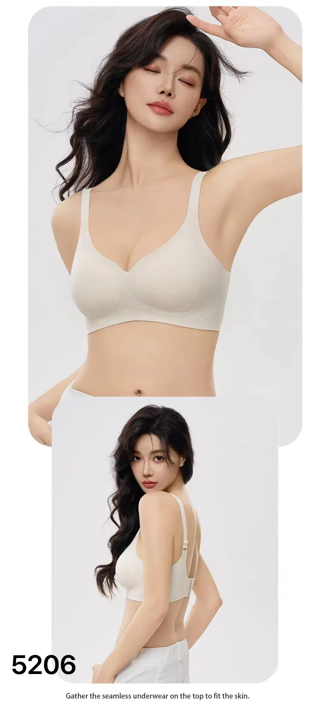 Women Push-Up Bra Soft Support Adjustable Seamless Back - Image 4