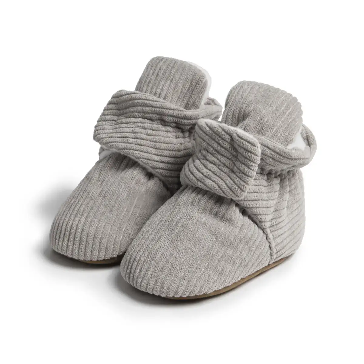 Black Knitted Baby Socks with Buckle Design