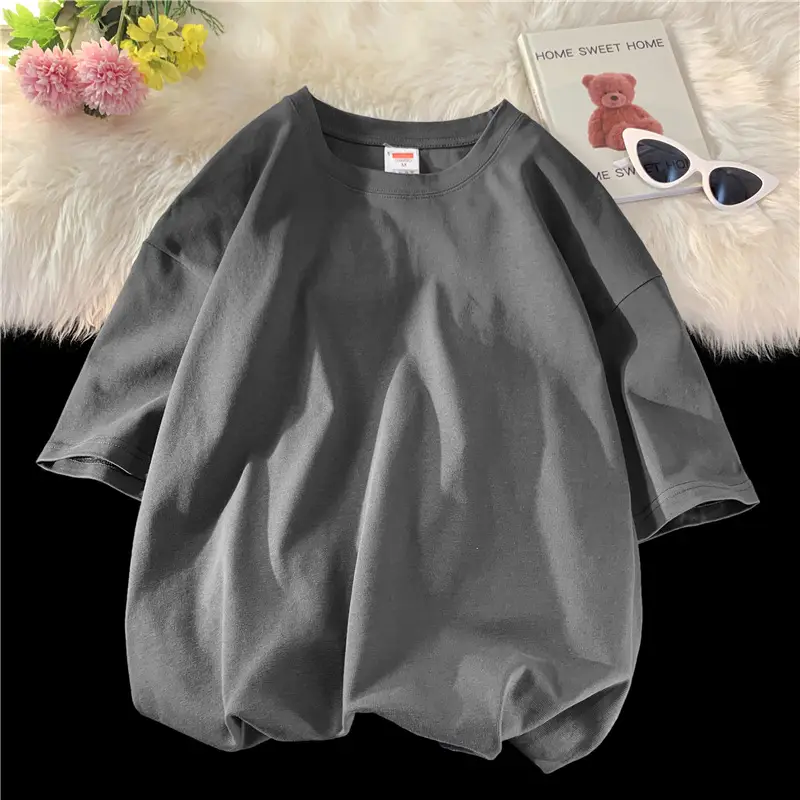 Black Loose Fit Cotton T-Shirt for Women - Image 44