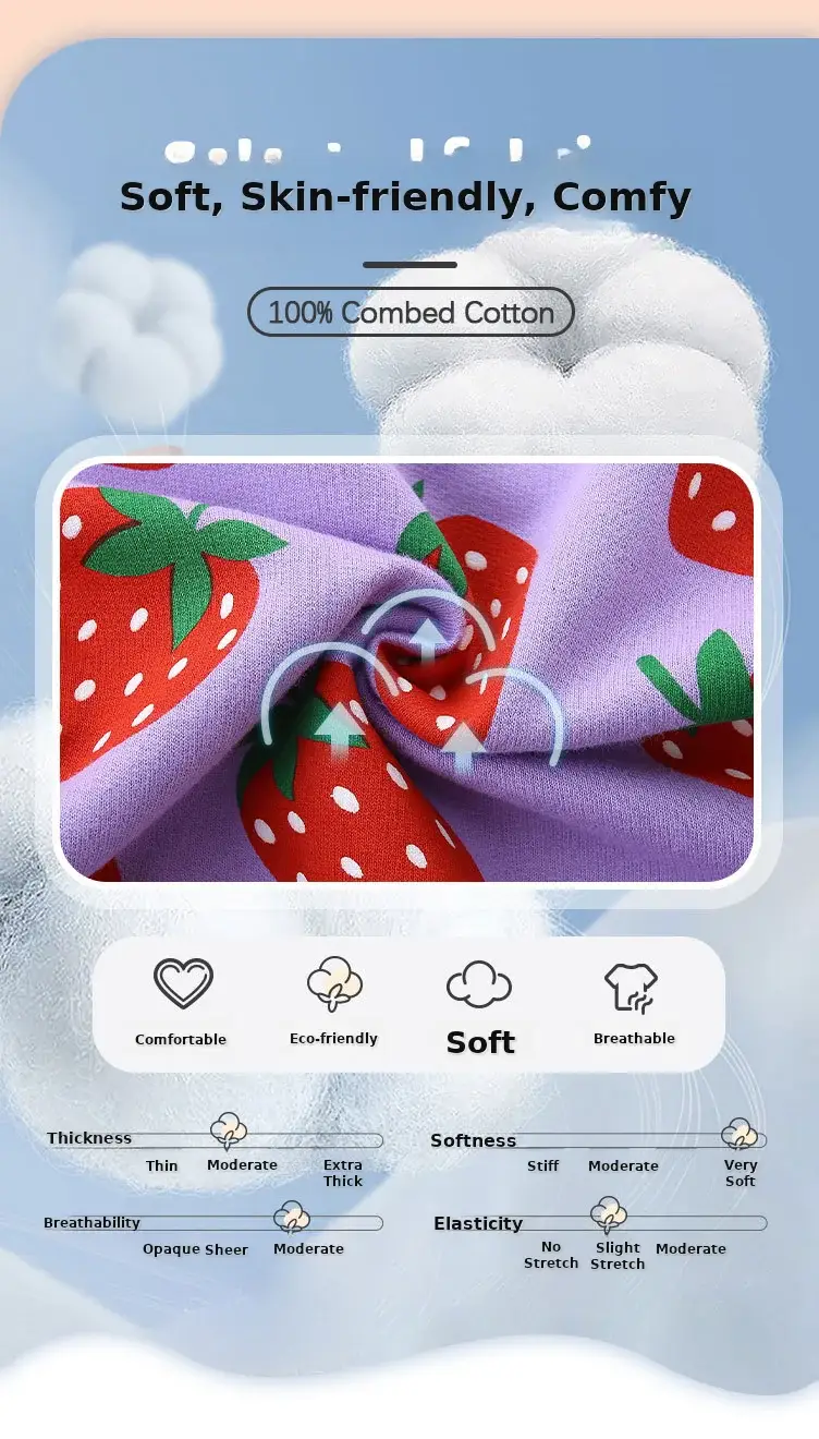 Strawberry Printed Round Neck Sweatshirt for Girls — feature 34