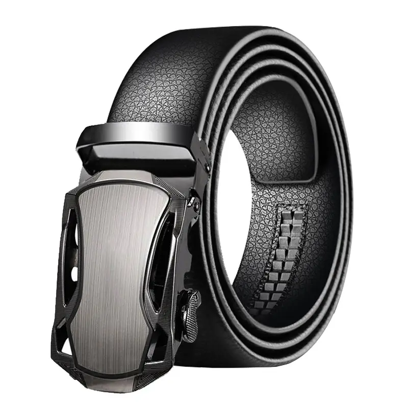 High-End Men's Belt with Automatic Buckle & Cowhide Leather - Image 3