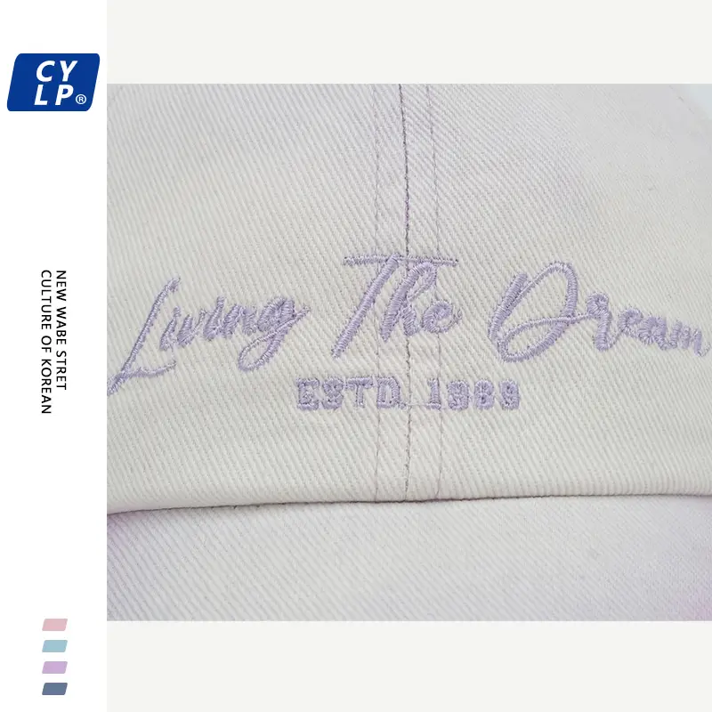 Pink Korean Style Baseball Cap with Letter Embroidery — feature 12