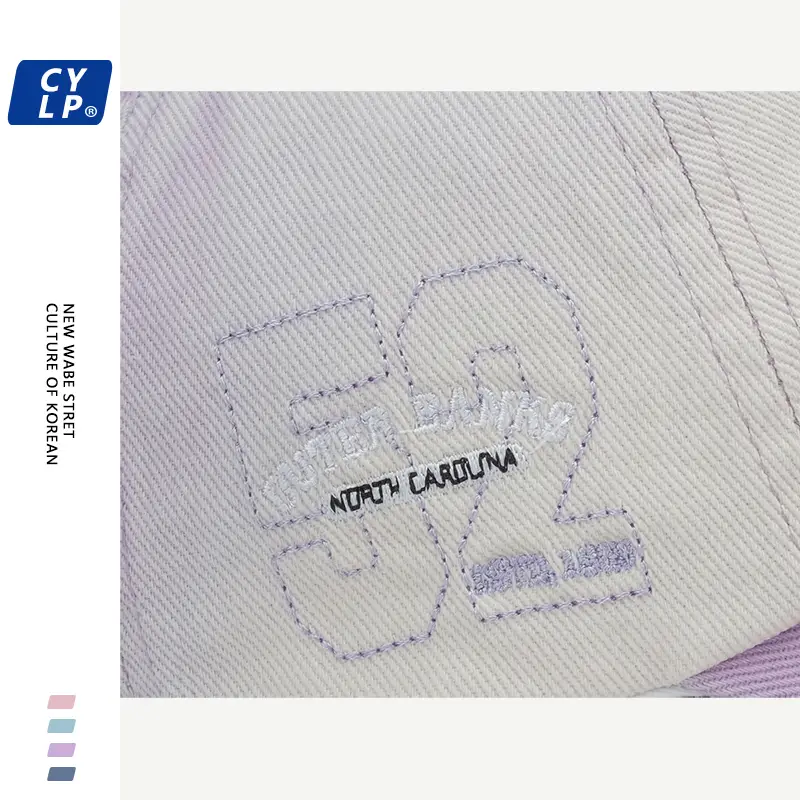 Pink Korean Style Baseball Cap with Letter Embroidery — feature 13